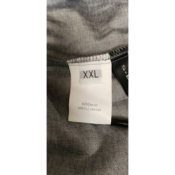 S.Deer Airy Elastic Waist Wide-Leg Chambray Dark Blue Pleated Front Trousers XXL - Picture 5 of 6